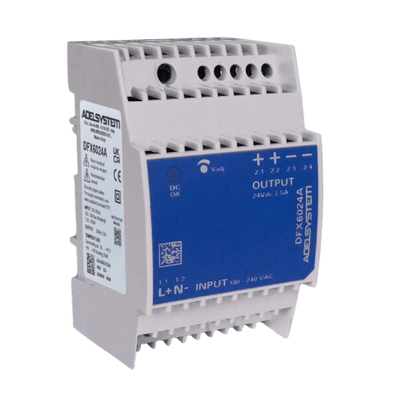 Fonte de Alimentação DFX6024A (24 Vdc, 2.5A, 65W) Fonte de Alimentação DFX6024A (24 Vdc, 2.5A, 65W)