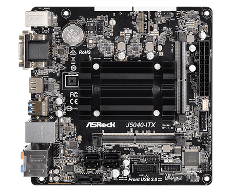 ASRock J5040-ITX (Intel Pentium Silver J5040 até 3.2 GHz, PCIe) ASRock J5040-ITX (Intel Pentium Silver J5040 até 3.2 GHz, PCIe)