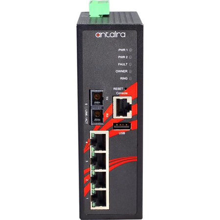 Switch PoE+ LMP-0501-M-24-T (4*10/100Tx + 1xSC, multi-mode 2km) - AGL Switch PoE+ LMP-0501-M-24-T (4*10/100Tx + 1xSC, multi-mode 2km) - AGL