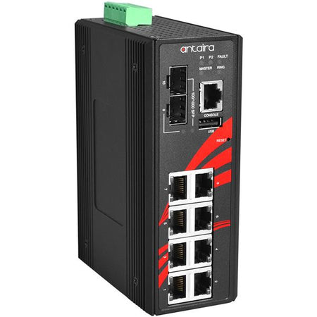 Switch PoE+ LMP-1002G-SFP-24 (8*10/100/1000Tx + 2*SFP 100/1000) - AGL Switch PoE+ LMP-1002G-SFP-24 (8*10/100/1000Tx + 2*SFP 100/1000) - AGL