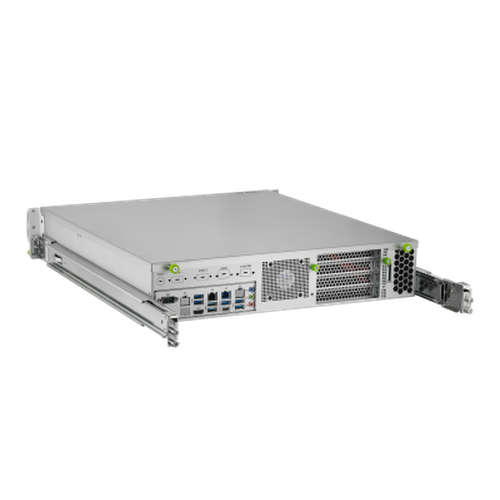 Aetina AIP-RQ87 — sistema Edge AI rack 2U, vista traseira