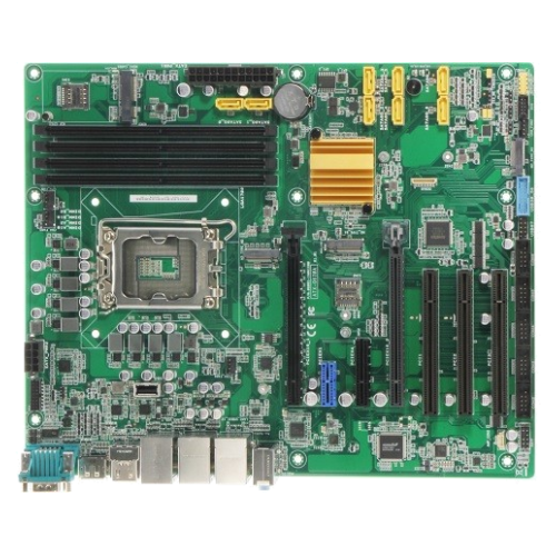 AAEON ATX-Q670A — vista superior; imagem ilustrativa da configuração do fabricante