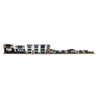 Motherboard industrial AAEON ATX-Q870A — vista do painel traseiro