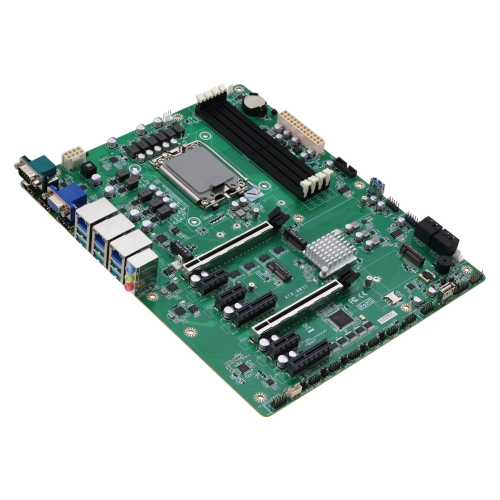 Motherboard industrial AAEON ATX-Q870A — vista em perspetiva