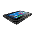 Tablet robusto Getac K120 - vista inclinada dos conectores laterais e inferiores - AGL