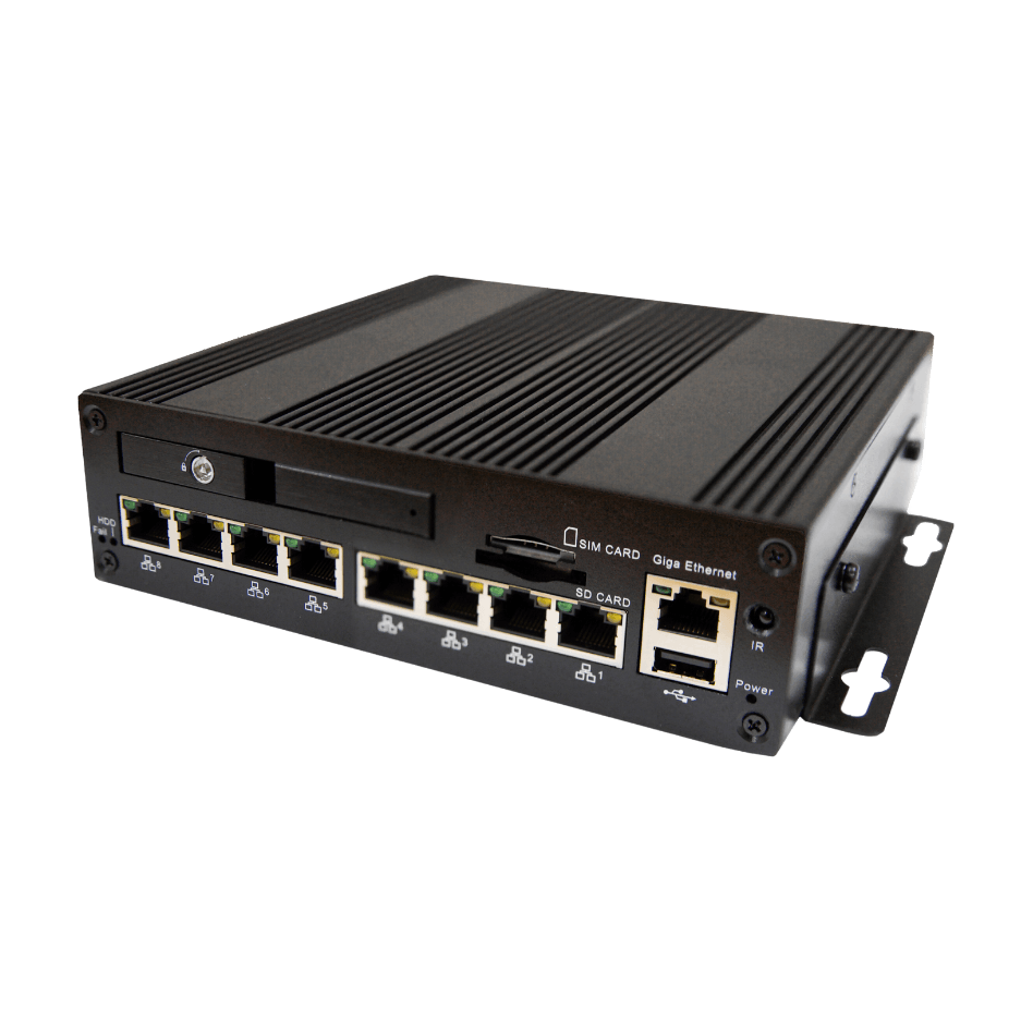Computador industrial EverFocus eNVP-JNX-IV-V0008, vista do chassis e das portas