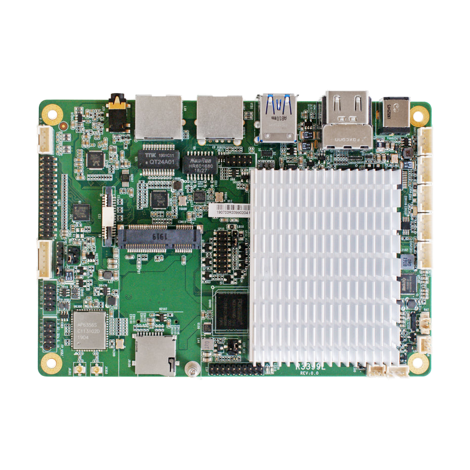 Placa Jetway JR3399X-2C, vista dos componentes com dissipador