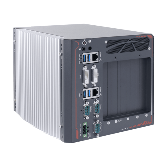 Computador industrial Neousys Nuvo-8023 / Nuvo-8032 / Nuvo-8041 — vista oblíqua — AGL