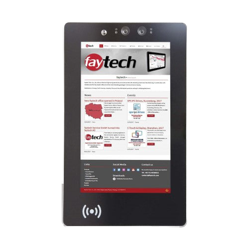 Panel PC 10.1' FT101RK3399TIS com medidor de temperatura térmica — vista do equipamento