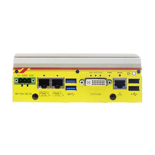 Neousys POC-351VTC (Intel® Apollo Lake Atom™, 2* IEEE 802.3at PoE+) — vista do equipamento