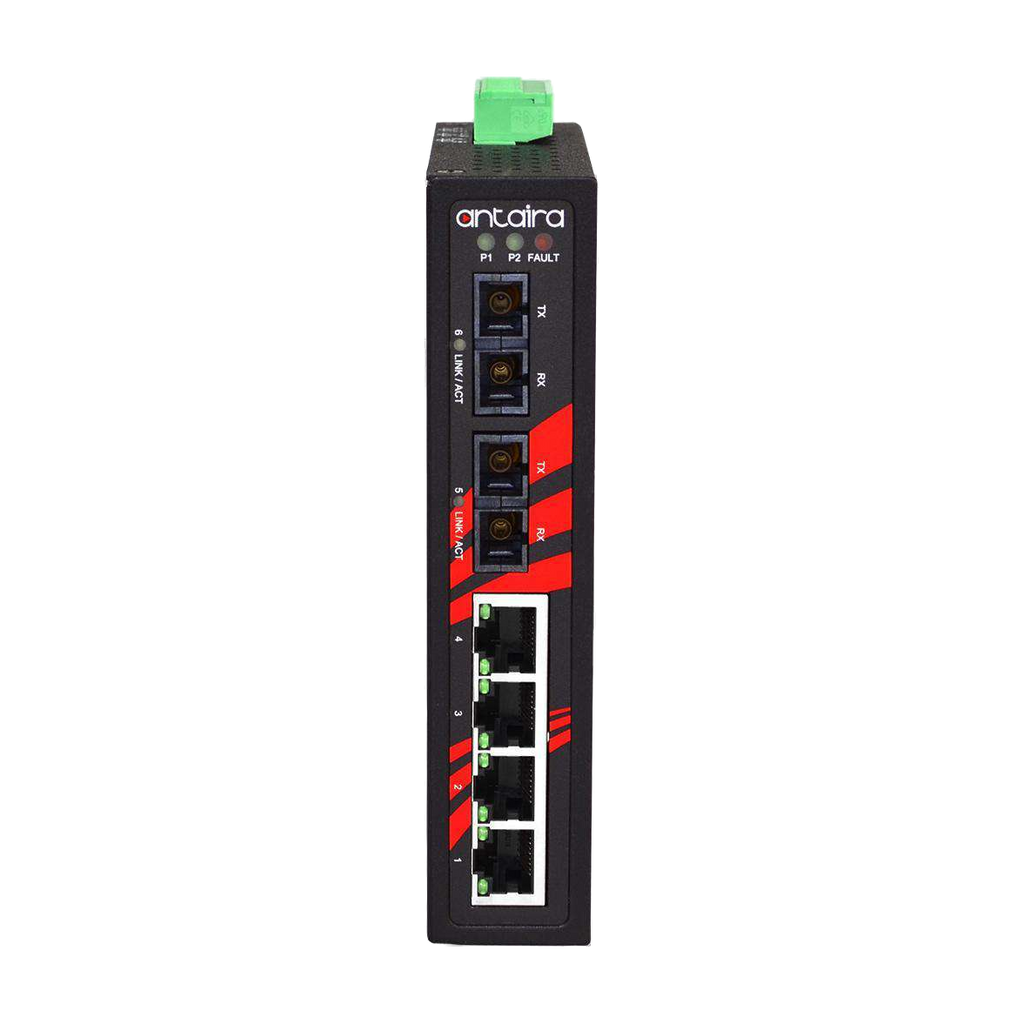 Switch LNX-0602-M (4*10/100Tx + 2*100Fx SC, Multi-Mode) - AGL