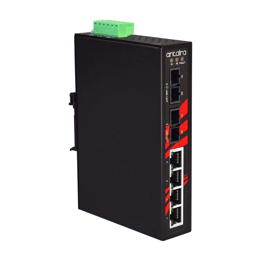 Switch LNX-0602-M (4*10/100Tx + 2*100Fx SC, Multi-Mode) - AGL