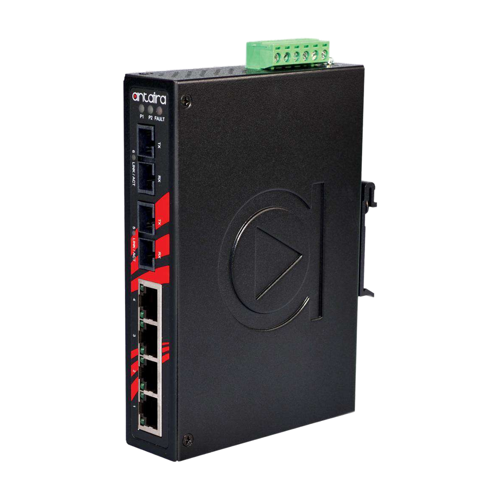 Switch LNX-0602-M-T (4*10/100Tx + 2*100Fx SC, Multi-Mode 2K) - AGL