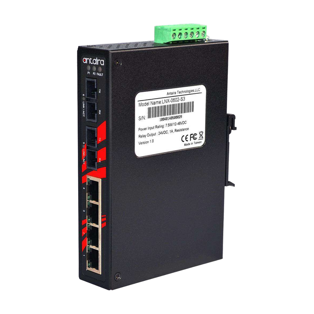 Switch LNX-0602-S3-T (4*10/100Tx + 2*100Fx SC) - AGL