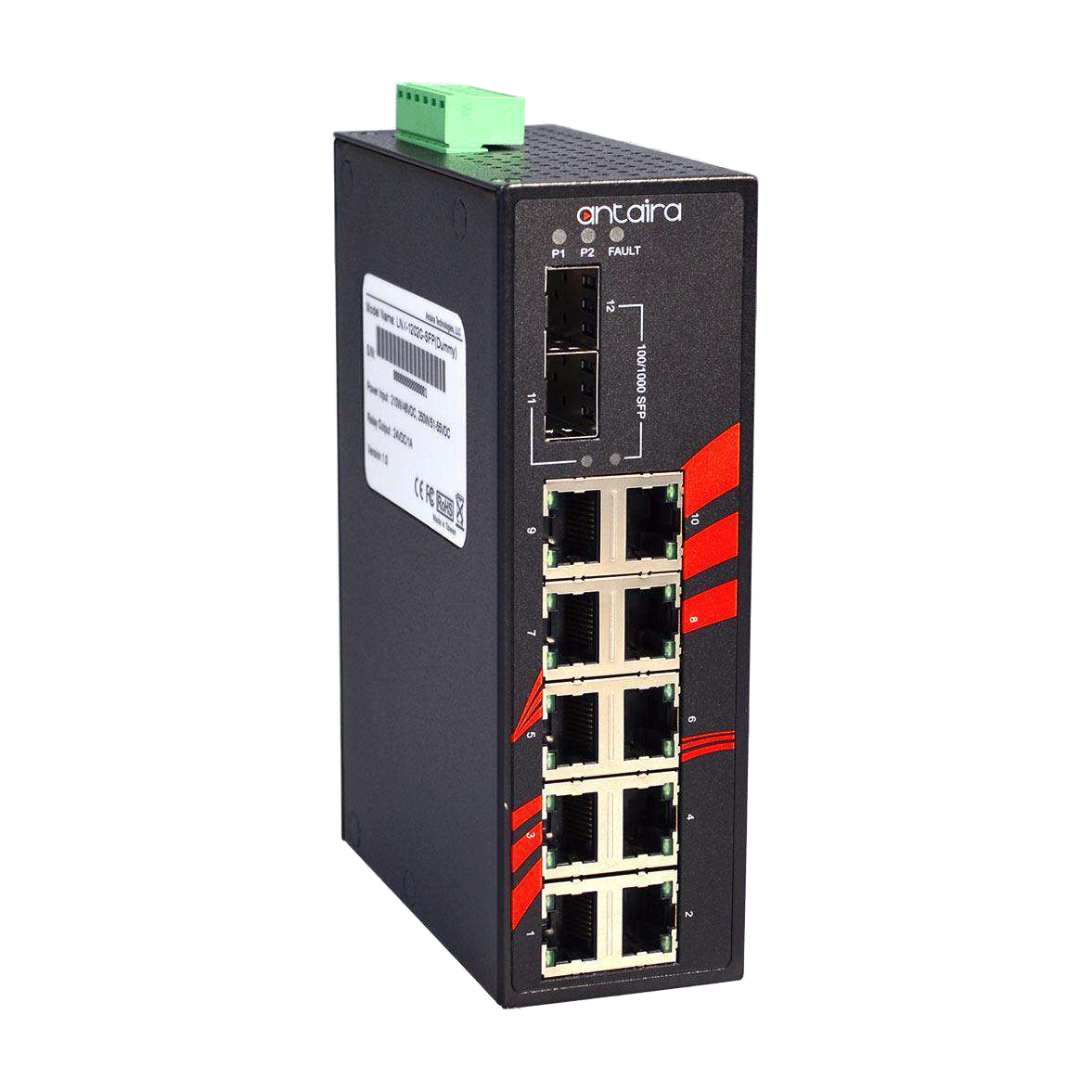 Switch LNX-1202G-SFP-T (10* 10/100/1000Tx + 2* SFP) - AGL