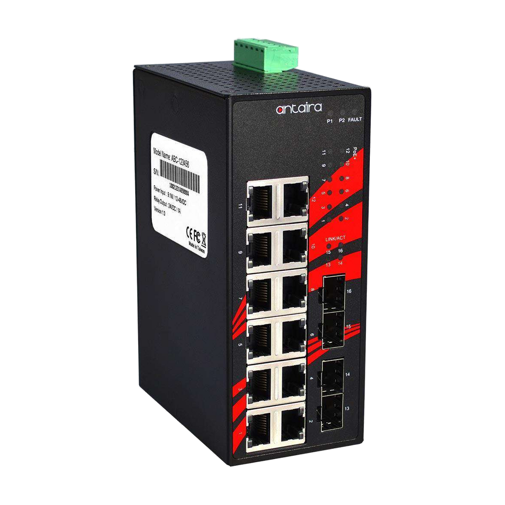 Switch LNX-1604G-SFP-T (12* 10/100/1000Tx + 4* 100/1000 SFP) - AGL
