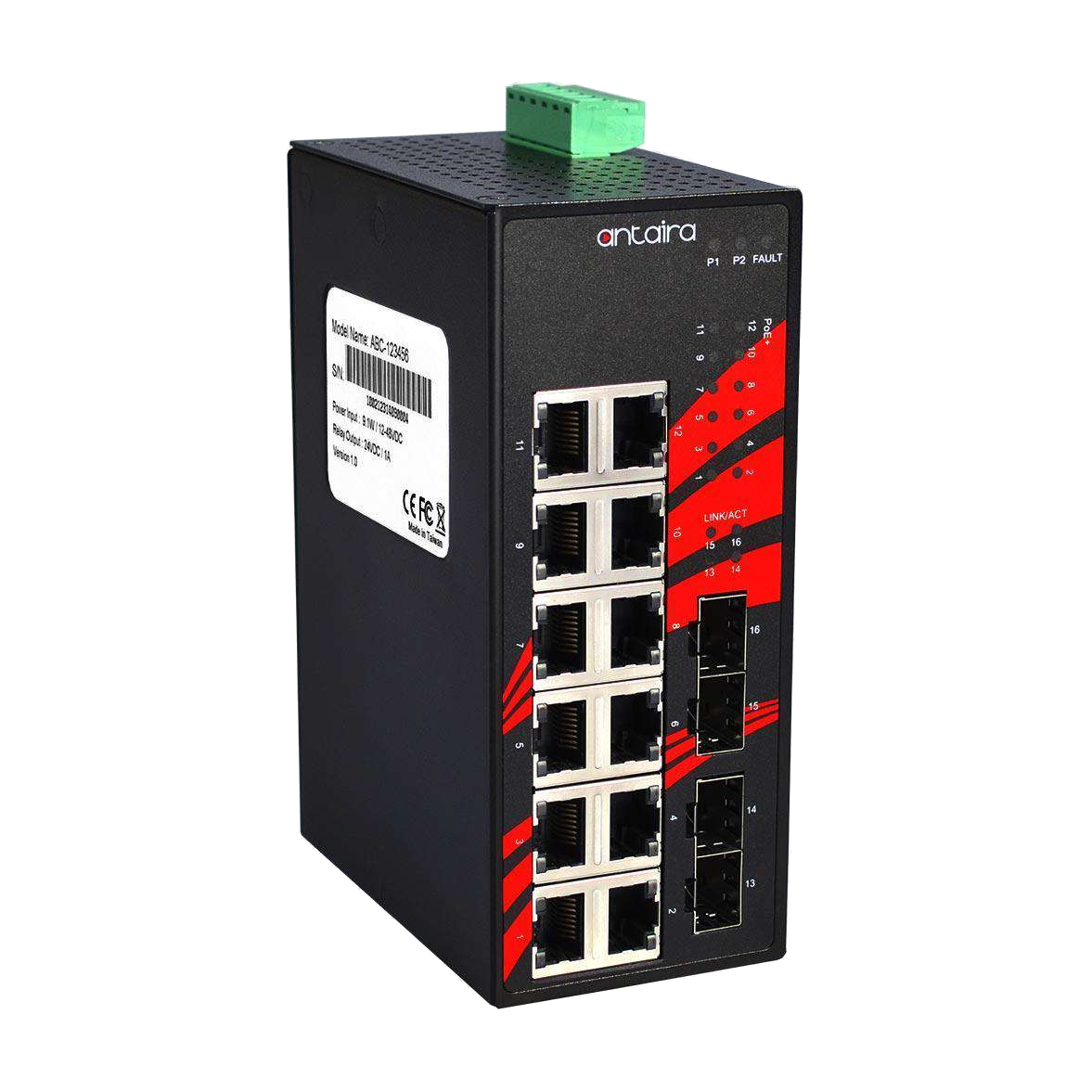 Switch LNX-1604G-SFP-T (12* 10/100/1000Tx + 4* 100/1000 SFP) - AGL