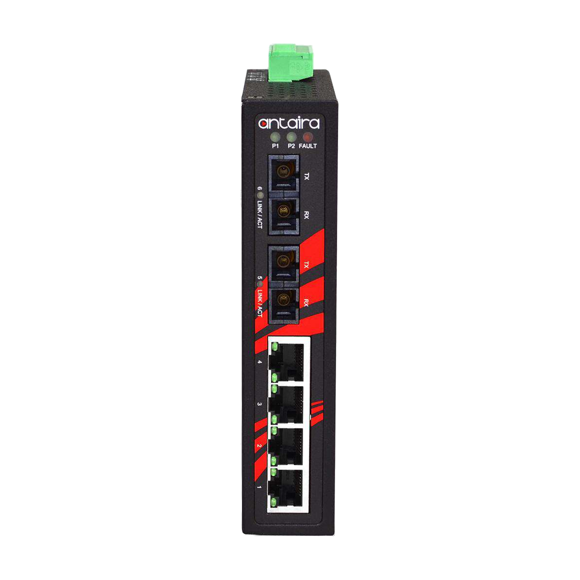 Switch LNX-0602-ST-M (4*10/100Tx + 2*100Fx ST, Multi-Mode 2Km) - AGL