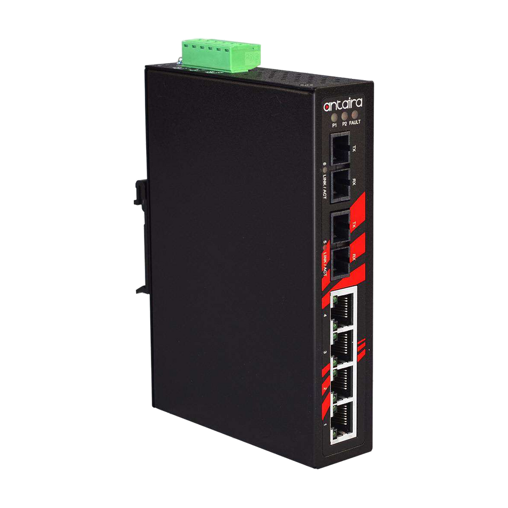 Switch LNX-0602-ST-M (4*10/100Tx + 2*100Fx ST, Multi-Mode 2Km) - AGL