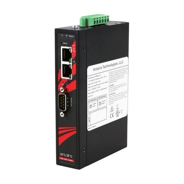 Gateway STM-601C Modbus TCP para RS232/422/485 RTU/ASCII — vista do equipamento