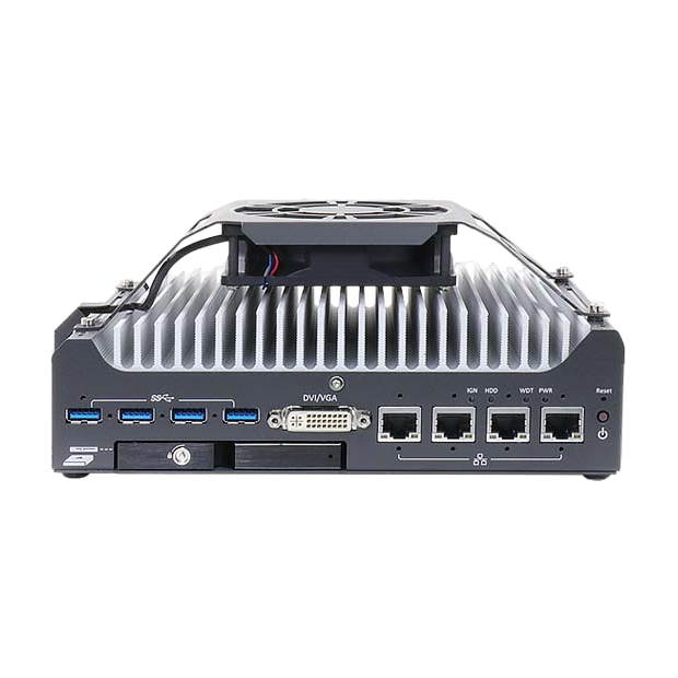 Neousys Nuvo-7531 (Intel® 9/ 8ª Gen Core™ i7/ i5/ i3, 4x GbE) — vista do equipamento