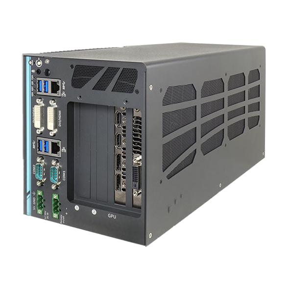 Neousys Nuvo-6108GC (Xeon E3 v5 ou 6ª Ger Intel Core, NVIDIA 250W) — vista do equipamento