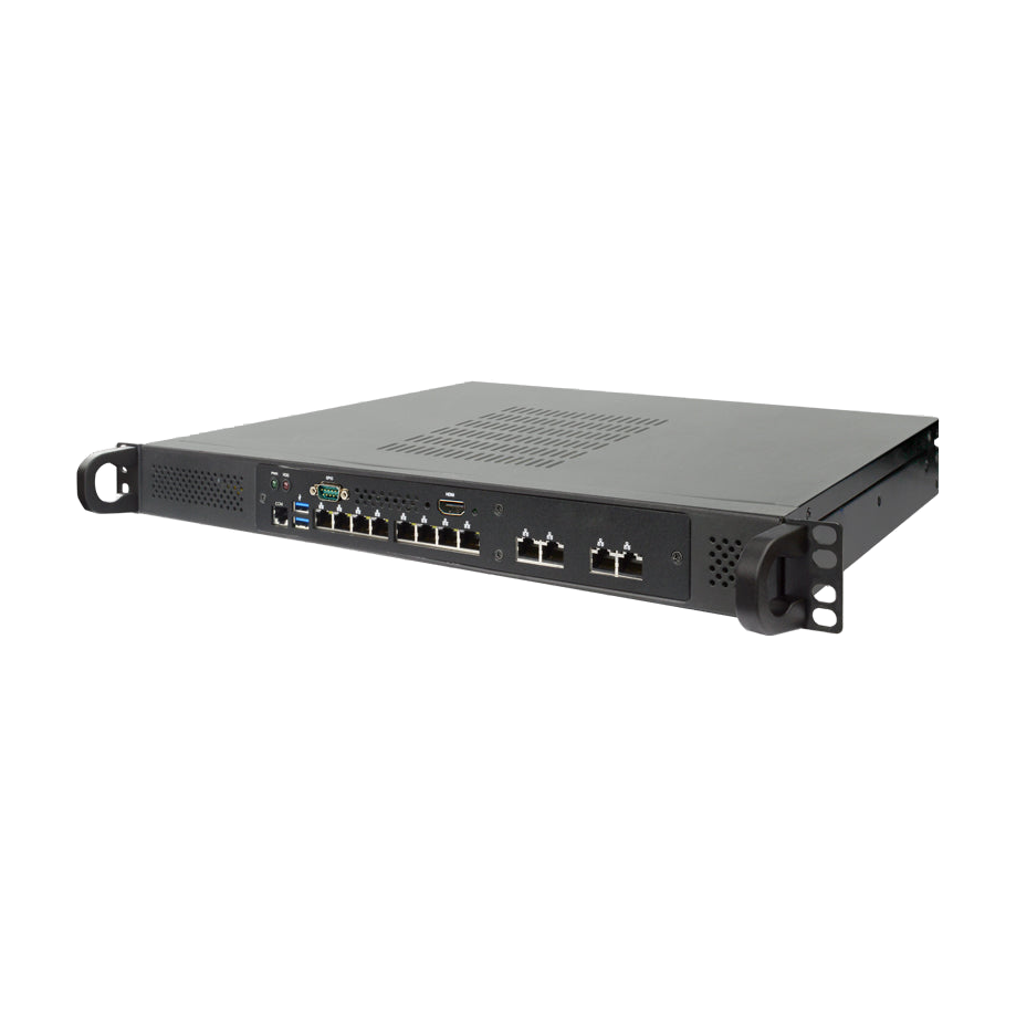 Rackmount PC HBJC153F592-Q170G4 (Intel Q170, 8 + 4* LAN) — vista do equipamento
