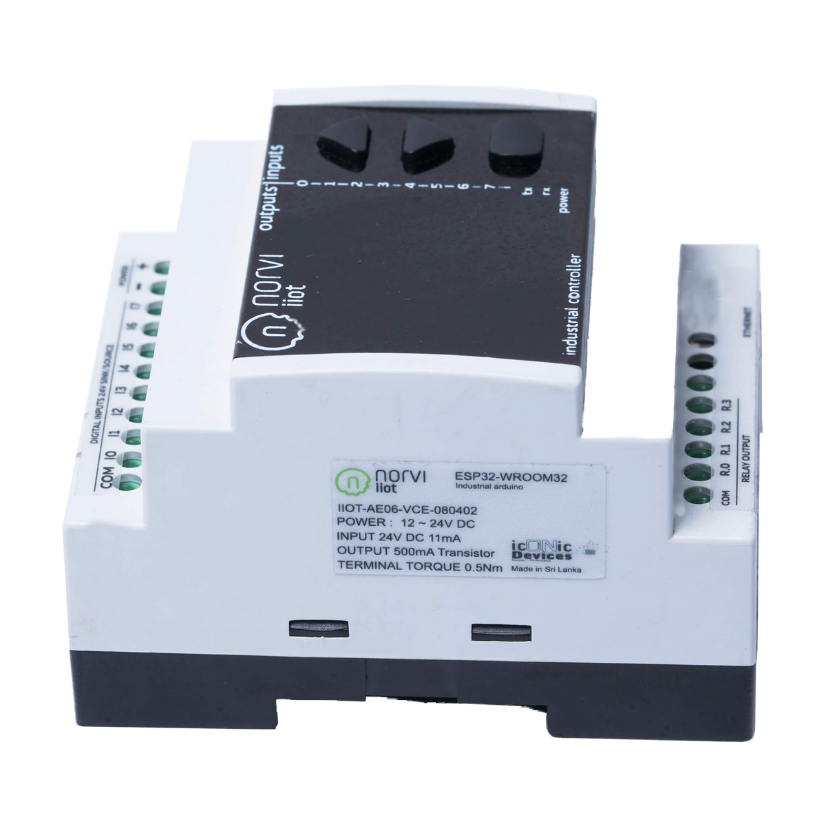 NORVI ENET-AE06-T (Ethernet, 4* Open collector Transistor) — vista do equipamento
