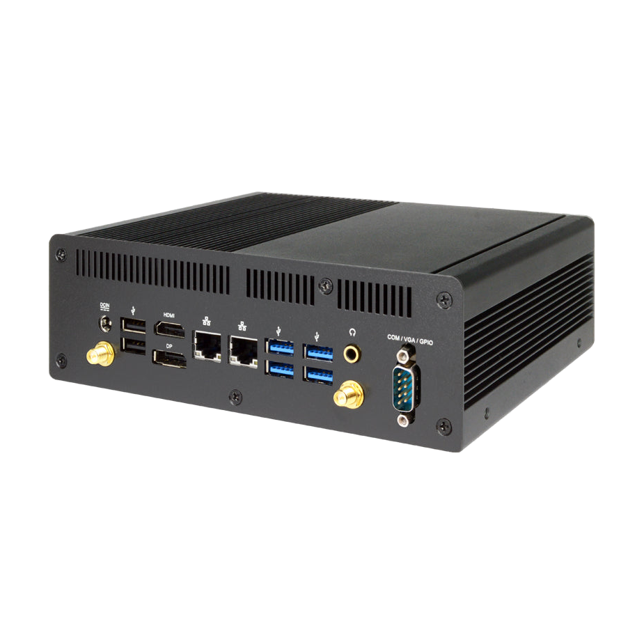 Jetway HBFDF632-7300-N (Kabylake i5-7300U, 2* GLAN, 4K, 4* COM) — vista do equipamento