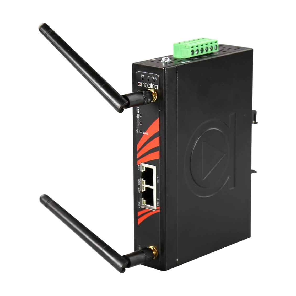 Router Industrial ARS-7131-AC WiFi 802.11 a/b/g/n/ac, 867Mbits, 2.4/5Ghz, 9-24VDC — vista do equipamento