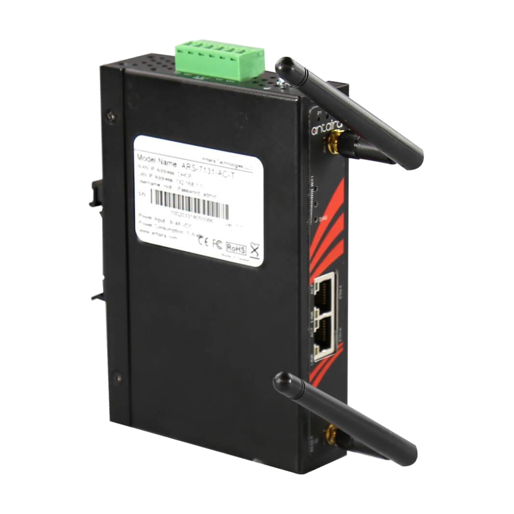 Router Industrial ARS-7131-AC WiFi 802.11 a/b/g/n/ac, 867Mbits, 2.4/5Ghz, 9-24VDC — vista do equipamento