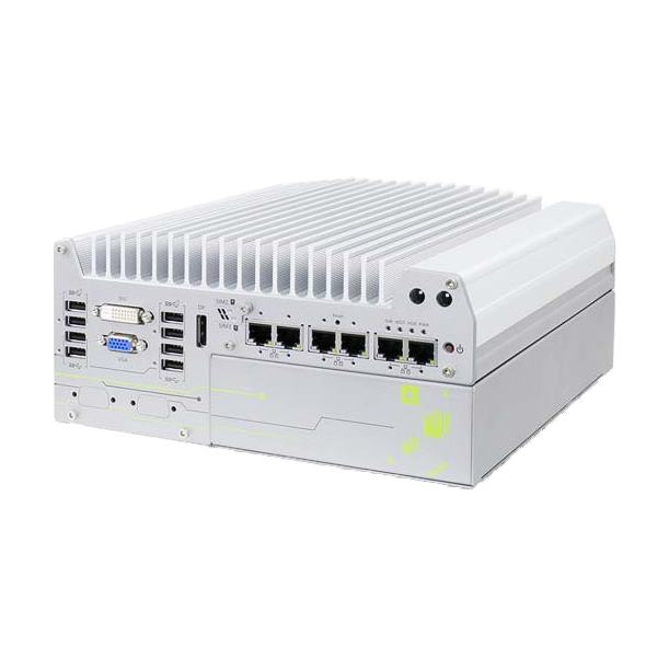Neousys Nuvo-7162GC (Intel Core 9/ 8ª Gen, NVIDIA Quadro P2200) — vista do equipamento