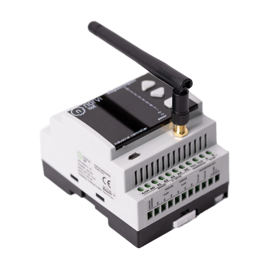 GSM-AE02-V (4* Analog In 0-10V, 7* Digital In, GSM) — vista do equipamento