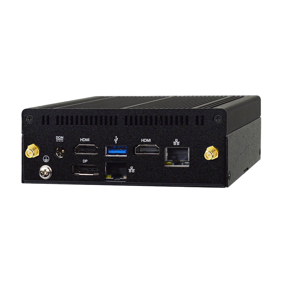 Jetway HBFBU03-6412-B (Intel Elkhart Lake J6412, 2* RJ45/ HDMI) — vista do equipamento