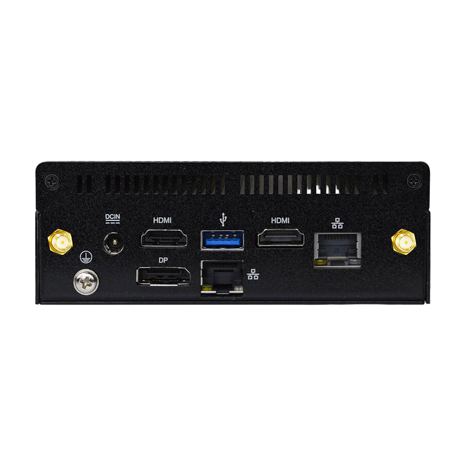 Jetway HBFBU03-6412-B (Intel Elkhart Lake J6412, 2* RJ45/ HDMI) — vista do equipamento