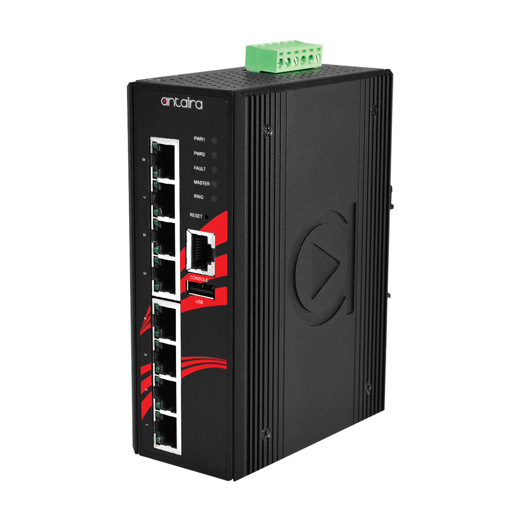 Switch LMX-0800G (8*10/100/1000Tx) Layer 3 — vista do equipamento