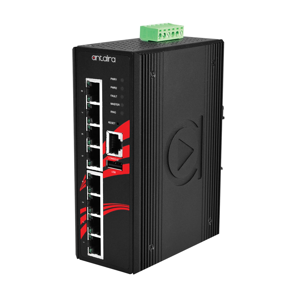 Switch LMX-0800G (8*10/100/1000Tx) Layer 3 — vista do equipamento