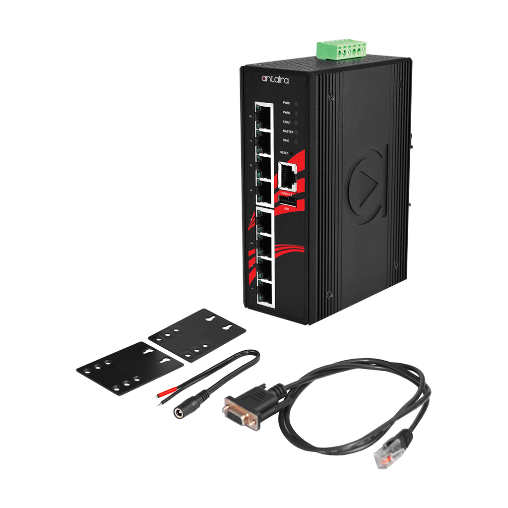 Switch LMX-0800G (8*10/100/1000Tx) Layer 3 — vista do equipamento