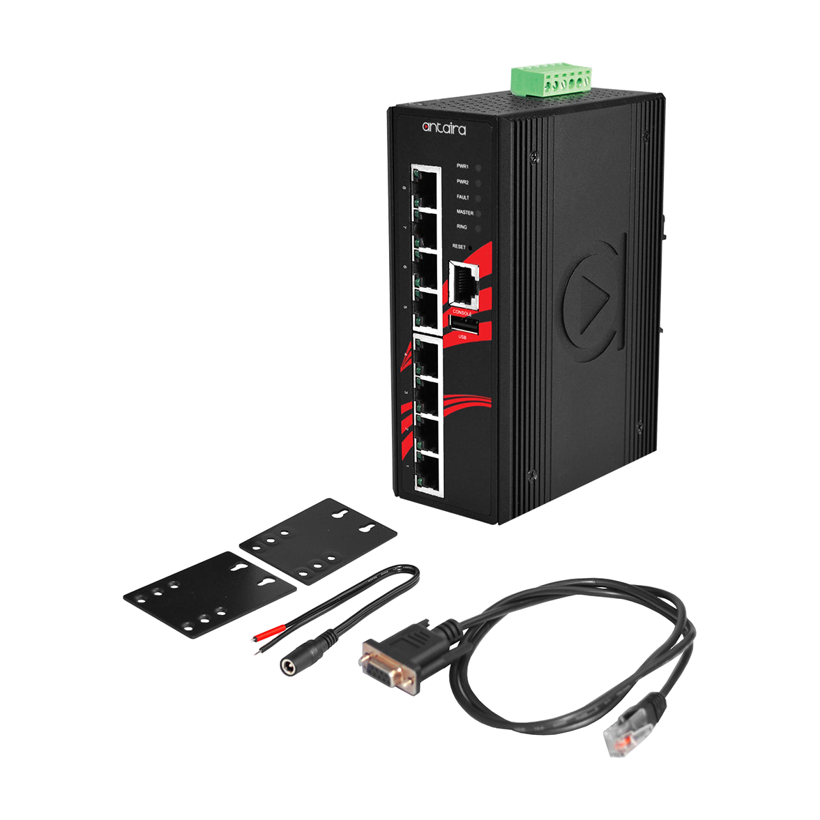 Switch LMX-0800G (8*10/100/1000Tx) Layer 3 — vista do equipamento