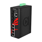 Switch LMX-0804G-SFP (4*10/100/1000Tx + 4*100/1000Fx SFP) — vista do equipamento