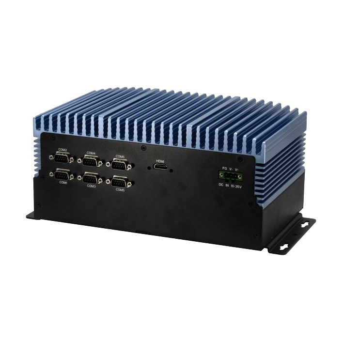 AAEON BOXER-6839-CFL (Intel 8/ 9 Gen, 4 LAN, 6 COM, DIO, 10-35V) — vista do equipamento