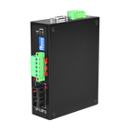 Conversor RS-232/422/485 para fibra STF-401C-CM02-T, MM 2KM, SC — vista do equipamento