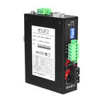 Conversor RS-232/422/485 para fibra STF-401C-CM02-T, MM 2KM, SC — vista do equipamento