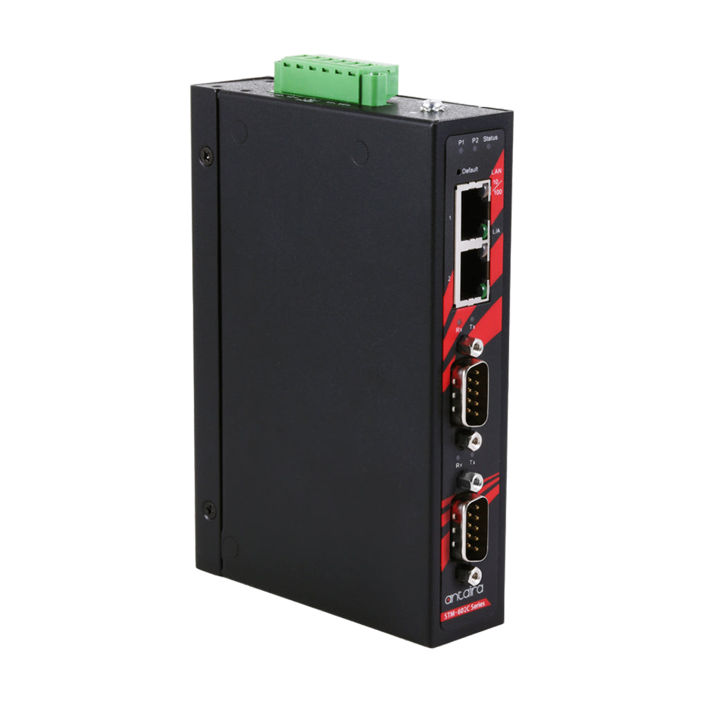 Gateway STM-602C Modbus TCP para RS232/422/485 — vista do equipamento