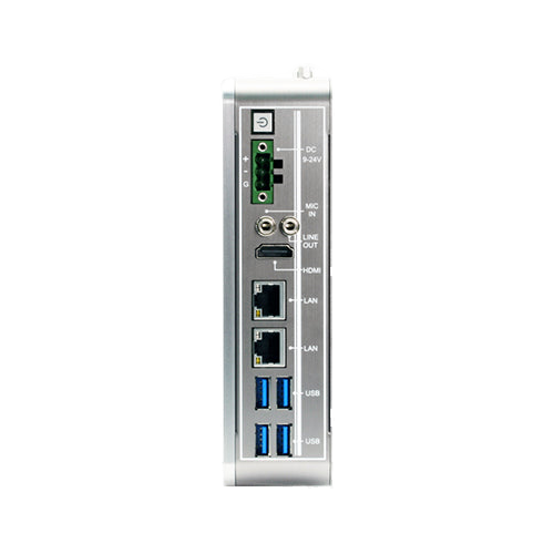 AAEON BOXER-6710 (Intel® Atom™ N3350, 2* GLAN, 9-24VDC) — vista do equipamento
