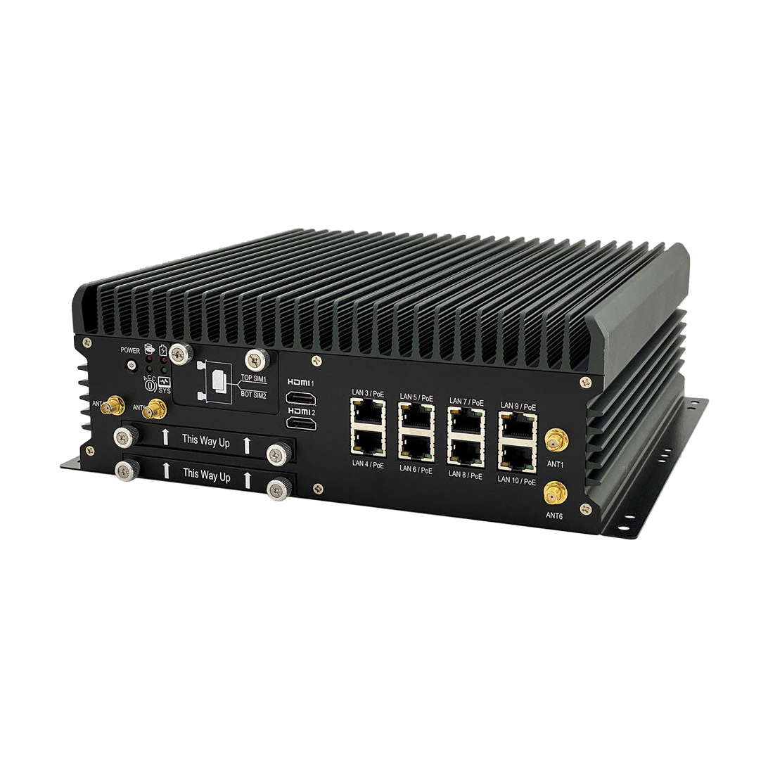 Sintrone ABOX-5210G (Core i7-10700TE, NVIDIA Quadro T1000, 9-48V) — vista do equipamento