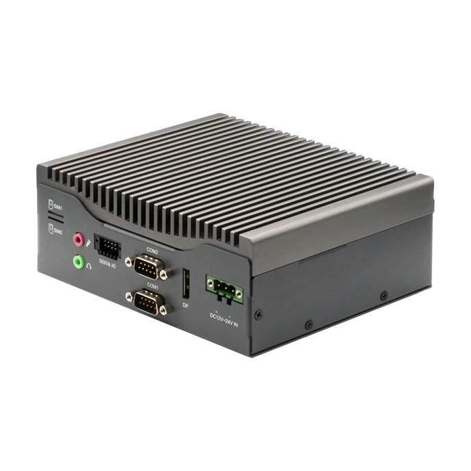 AAEON VPC-3350S (Intel E3940, DP, HDMI, PoE, 12-24VDC) — vista do equipamento