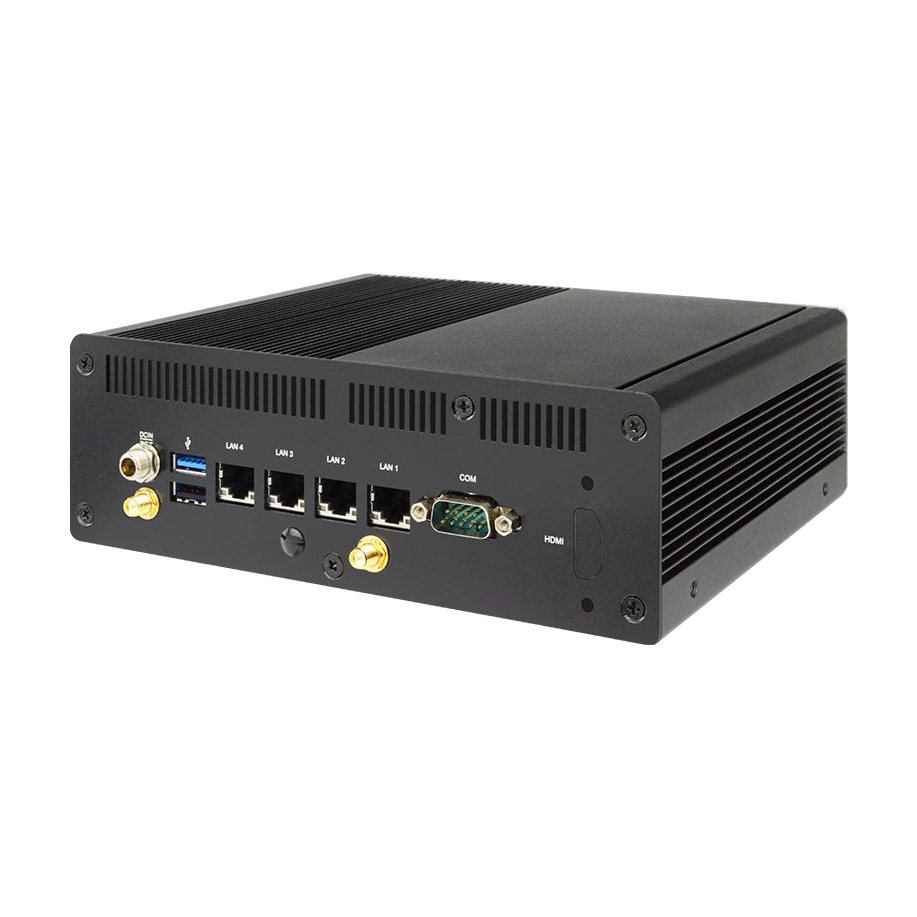 Jetway HBFDF13-6412-B (Intel Elkhart Lake J6412, 4* Intel 2.5Gb) — vista do equipamento