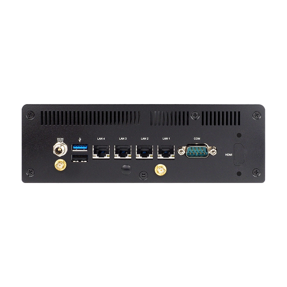 Jetway HBFDF13-6412-B (Intel Elkhart Lake J6412, 4* Intel 2.5Gb) — vista do equipamento