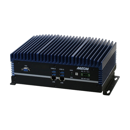 AAEON BOXER-6640 (Intel 6/ 7 Gen, 2 LAN, 4 COM, DIO, 9-36VDC) — vista do equipamento